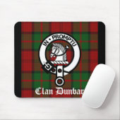 Tapis De Souris Tartan et insigne de Clan Dunbar (Avec souris)