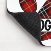 Tapis De Souris Tartan Plaid DOG MOM Pawprint (Coin)