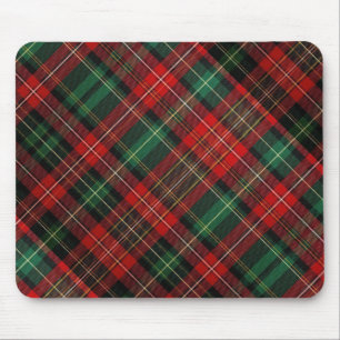 Tapis De Souris Tartan rouge et vert
