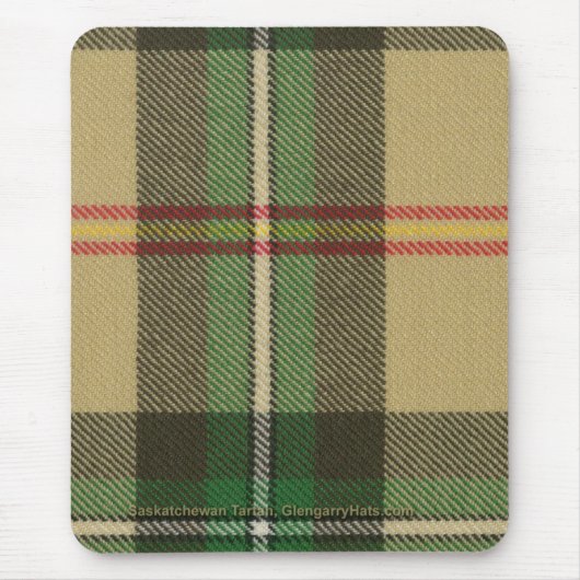 Tapis De Souris Tartan vertical Mousepad de Saskatchewan (Devant)