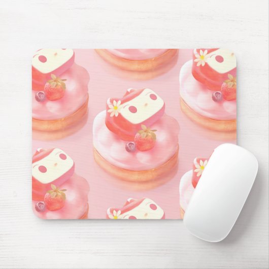 Tapis De Souris Tarte aux fraises (Avec souris)