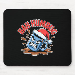 Tapis De Souris Tasse de café Bah Humbug Santa Noël sarcasique