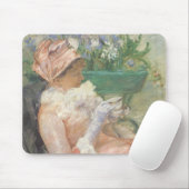 Tapis De Souris Tasse de thé de Mary Cassatt, impressionnisme Vint (Avec souris)