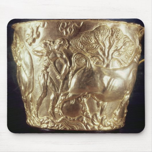 Tapis De Souris Tasse, dépeignant un taureau domestique (Devant)