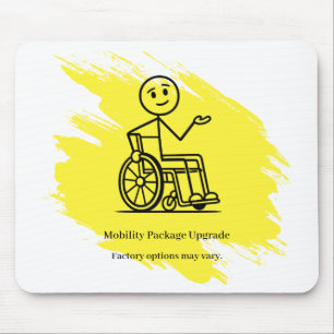 Tapis De Souris Tasse drôle d'humour de fauteuil roulant avec gara