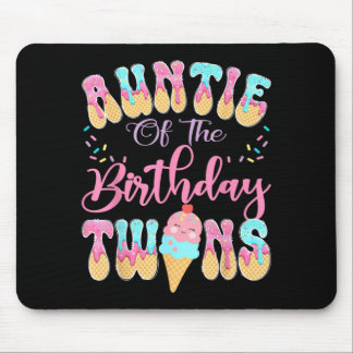 Tapis De Souris Tatie des jumeaux d'anniversaire Dégoulinade de gl