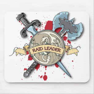 Tapis De Souris Tatouage du CHEF de RAID - épée, hache, et