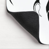 Tapis De Souris Tatouage tribal des éléphants - noir et blanc (Coin)