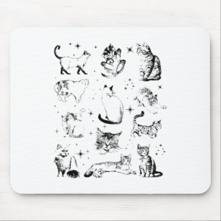 Tapis De Souris Tatouage vintage des années 90 Cat _1