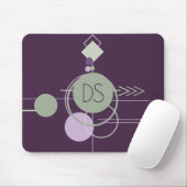 Tapis De Souris Tattoos | Marque Bohémienne violet verte (Avec souris)