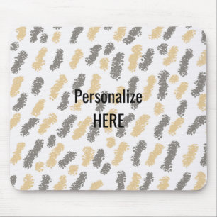 Tapis De Souris Taupe Grey Swish Motif Abstrait Style moderne