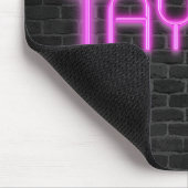 Tapis De Souris TAYLOR Aux Lumières De Néon Rose (Coin)