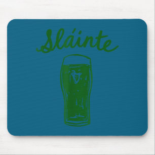 Tapis De Souris Tchin gaélique toast script pub irlandais acclamat