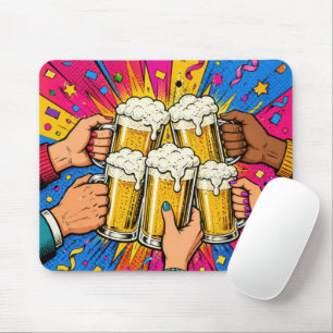Tapis De Souris Tchin Tchin Bière Pop Art