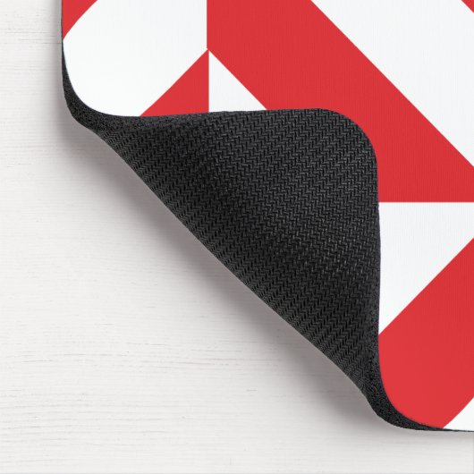 Tapis De Souris Tchry Red Geometric Deco Cube Pattern (Coin)