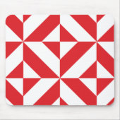 Tapis De Souris Tchry Red Geometric Deco Cube Pattern (Devant)