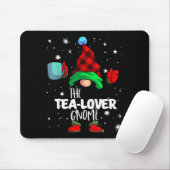Tapis De Souris Tea Lover Gnome Red Buffalo Plaid Matching Family (Avec souris)