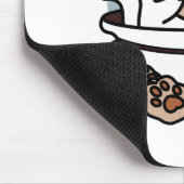 Tapis De Souris Tea Time Meow Time - Cute Cat and Tea Design (Coin)