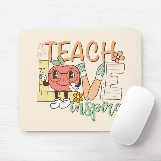 Tapis De Souris Teach Love Inspire (Avec souris)