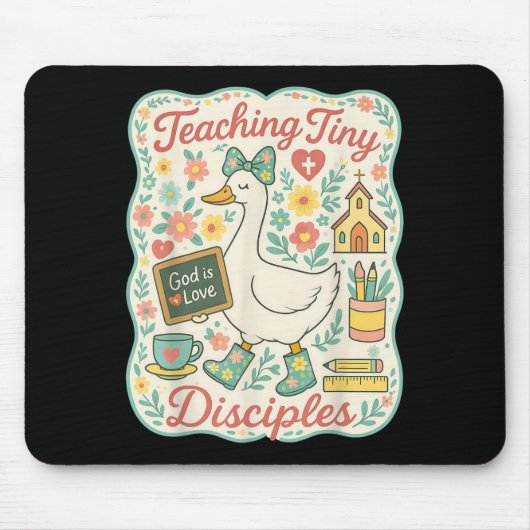 Tapis De Souris Teaching Tiny Disciples Christian Bible Teacher Go (Devant)