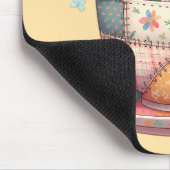 Tapis De Souris Teacup Patchwork avec Fleurs Whimsical (Coin)