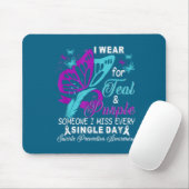 Tapis De Souris Teal And Purple Ribbon Suicide Prevention Awarenes (Avec souris)