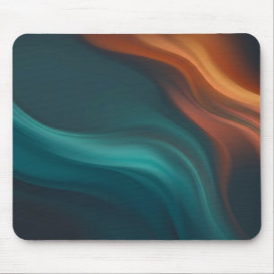 Tapis de souris Teal Burnt Orange Fluid Currents
