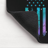 Tapis De Souris Teal Purple Us Usa Flag Suicide Prevention Awarene (Coin)