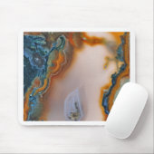 Tapis De Souris Teal translucide et agate de rouille (Avec souris)