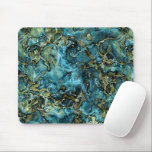 Tapis De Souris Teal Turquoise Faux Gold Minerals Agate Pattern<br><div class="desc">Beautiful contemporary teal blue green,  aqua turquoise and faux gold colored agate minerals pattern. Ornate,  funky,  modern and whimsical hipster design for the elegant artistic fashionista or artsy fashion diva,  hip trendsetter,  vintage retro art style or abstract graphic digital geometric motif lover.</div>