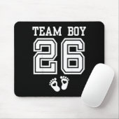 Tapis De Souris Team Boy 2026 Gender Reveal Baby Shower Matching F (Avec souris)