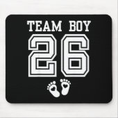 Tapis De Souris Team Boy 2026 Gender Reveal Baby Shower Matching F (Devant)