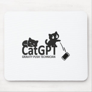 Tapis De Souris Technicien de poussée de gravité Cat Gpt _1