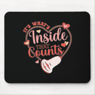 Tapis De Souris Technicien en échographie de la Saint-Valentin Tra