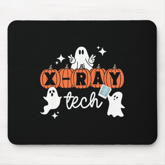 Tapis De Souris Technicien technique Halloween Squad Xray Citrouil (Devant)
