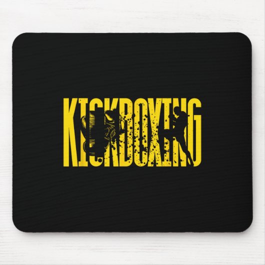 Tapis De Souris Technique de combat de kickboxing (Devant)