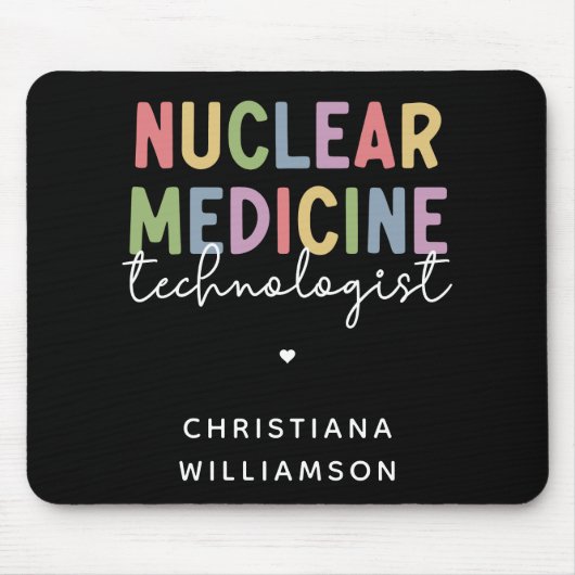 Tapis De Souris Technologue en médecine nucléaire sur mesure CNMT (Devant)