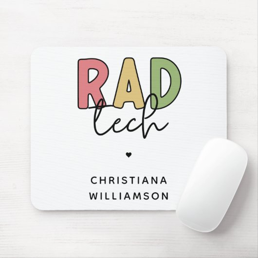 Tapis De Souris Technologue radiologique sur mesure Rad Tech Radio (Avec souris)