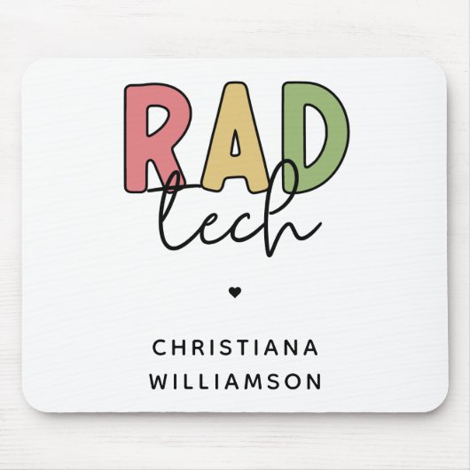 Tapis De Souris Technologue radiologique sur mesure Rad Tech Radio (Devant)