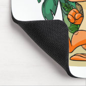 Tapis De Souris Techo orange sur une recherche d'île de mystère (Coin)