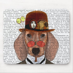 Tapis De Souris Teckel avec le casquette de lanceur de Steampunk