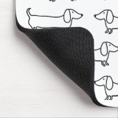 Tapis De Souris Teckel dans noir-blanc (Coin)