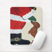 Tapis De Souris Teckel et Père Noël (Avec souris)