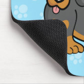 Tapis De Souris Teckel mignon Mousepad de chien de bande dessinée (Coin)