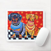 Tapis De Souris Teckels par Heather Galler (Avec souris)