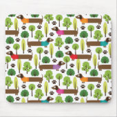 Tapis De Souris Teckels sur une promenade en parc (Devant)
