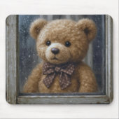 Tapis De Souris Teddy Bear Gazing Out of Rainy Window (Devant)