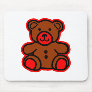 Tapis De Souris Teddy Bear Rouge Brown Le MUSÉE Zazzle Cadeaux