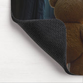 Tapis De Souris Teddy Bear Watching Santa Claus (Coin)