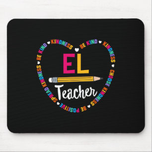 Tapis De Souris Tee Back To School El Prof D'Anglais Apprenant Squ